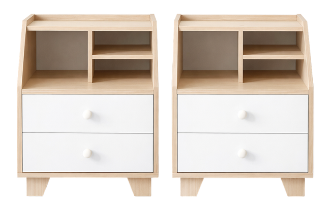 Mesa de Noche Organizadora Multifuncional (1 Gaveta)