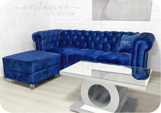 Sala Chesterfield y Pouff 